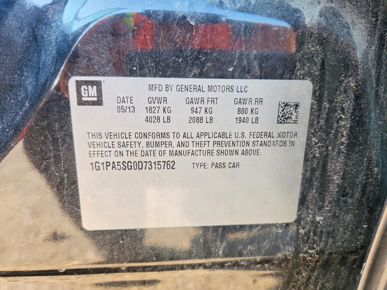 2013 Chevrolet Cruze Ls Черный vin: 1G1PA5SG0D7315762