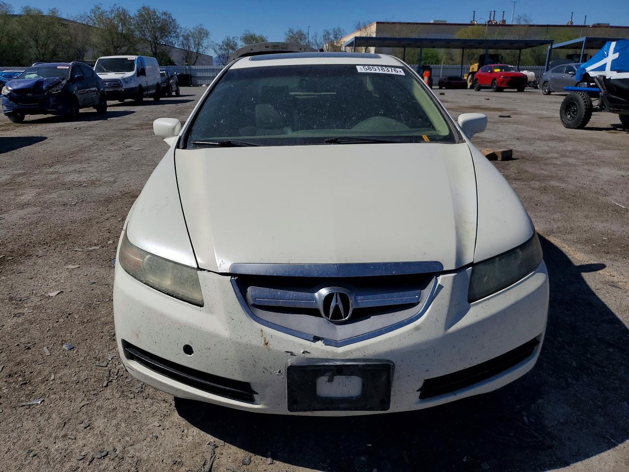 2005 Acura Tl White vin: 19UUA66215A062083