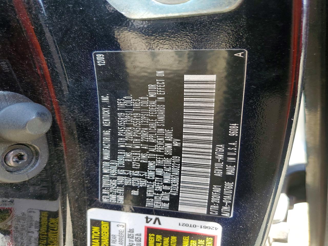 2010 Toyota Venza Fwd 4cyl Black vin: 4T3ZA3BB7AU022109