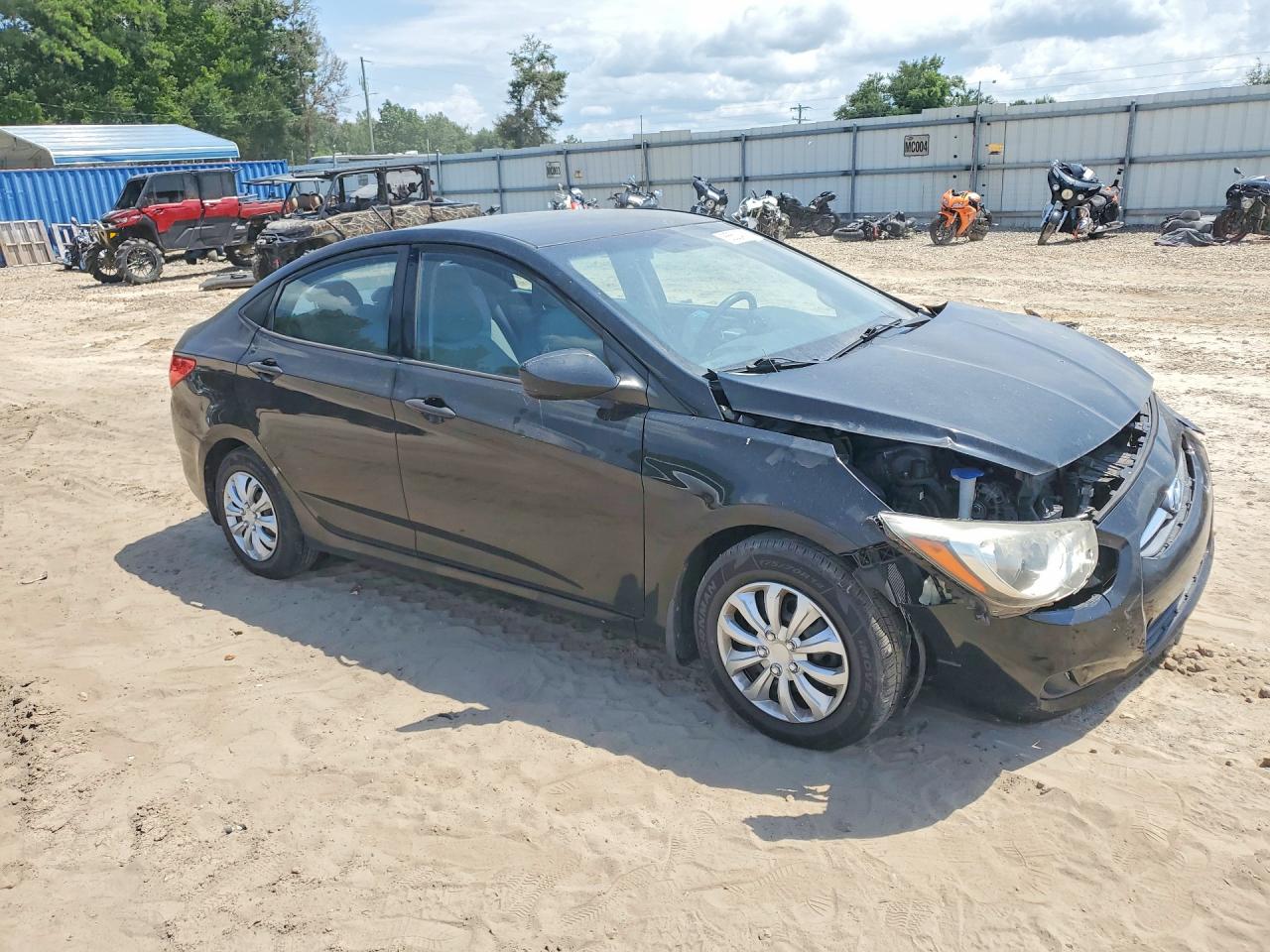 2014 Hyundai Accent Gls Black vin: KMHCT4AE6EU719934