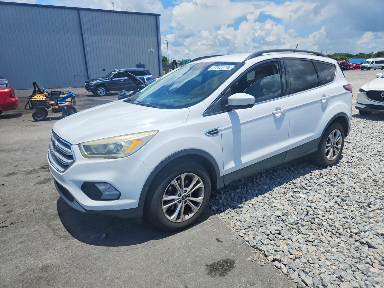 2018 Ford Escape Sel White vin: 1FMCU0HD6JUB20528