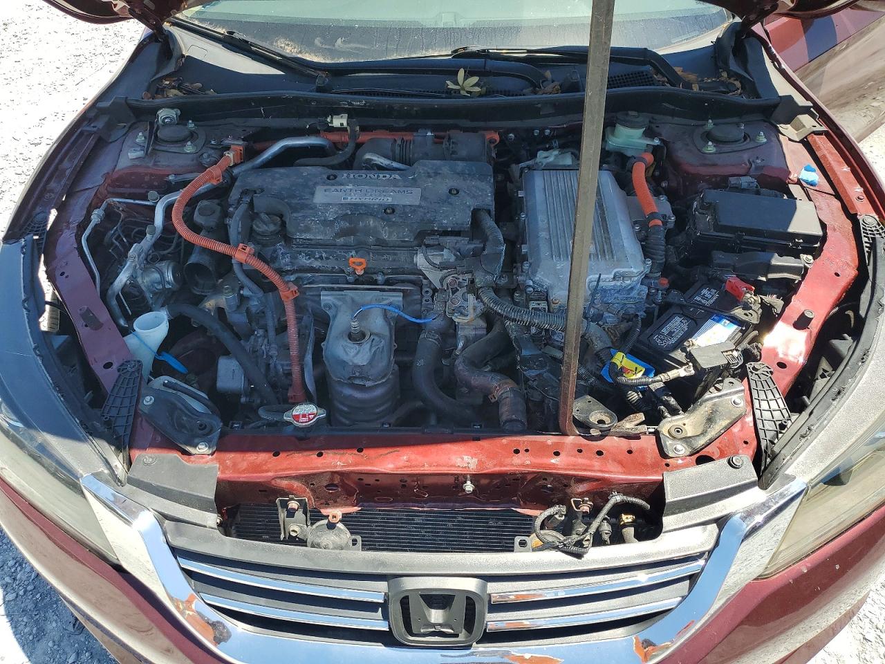 2015 Honda Accord Hybrid Exl Burgundy vin: 1HGCR6F52FA011837