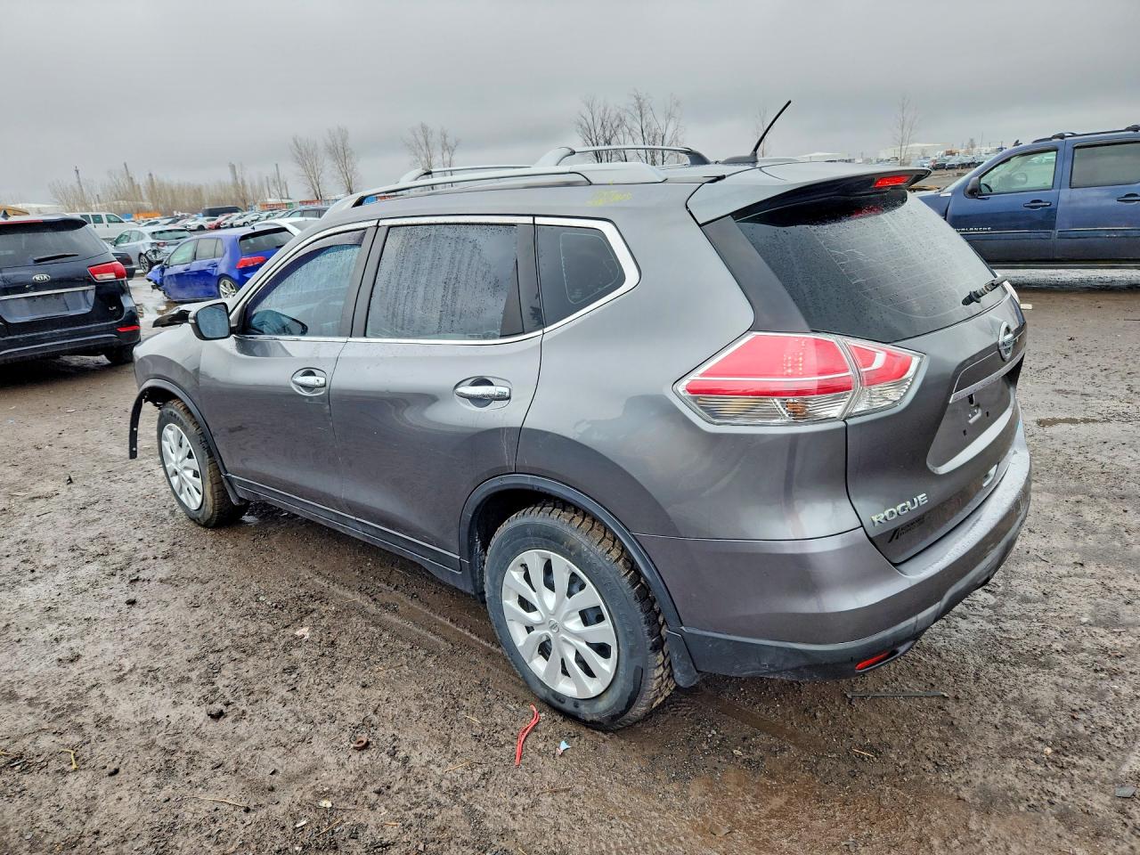 2014 Nissan Rogue S Gray vin: 5N1AT2MTXEC777413