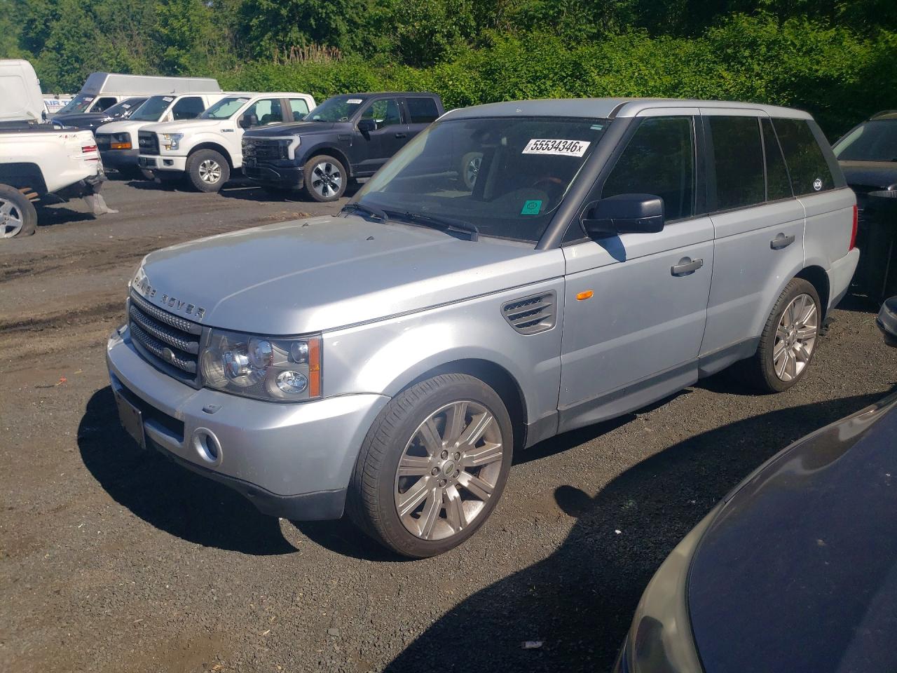 2007 Land Rover Range Rover Sport Hse Silver vin: SALSK254X7A986094