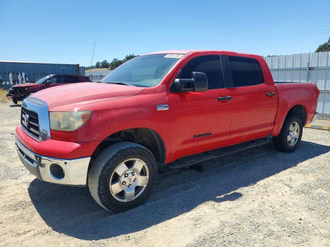 2007 Toyota Tundra Crewmax Sr5 Red vin: 5TBDV54167S471329