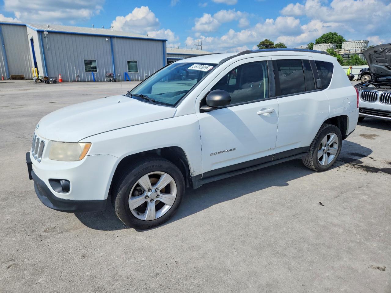 2012 Jeep Compass Sport White vin: 1C4NJCBAXCD605487