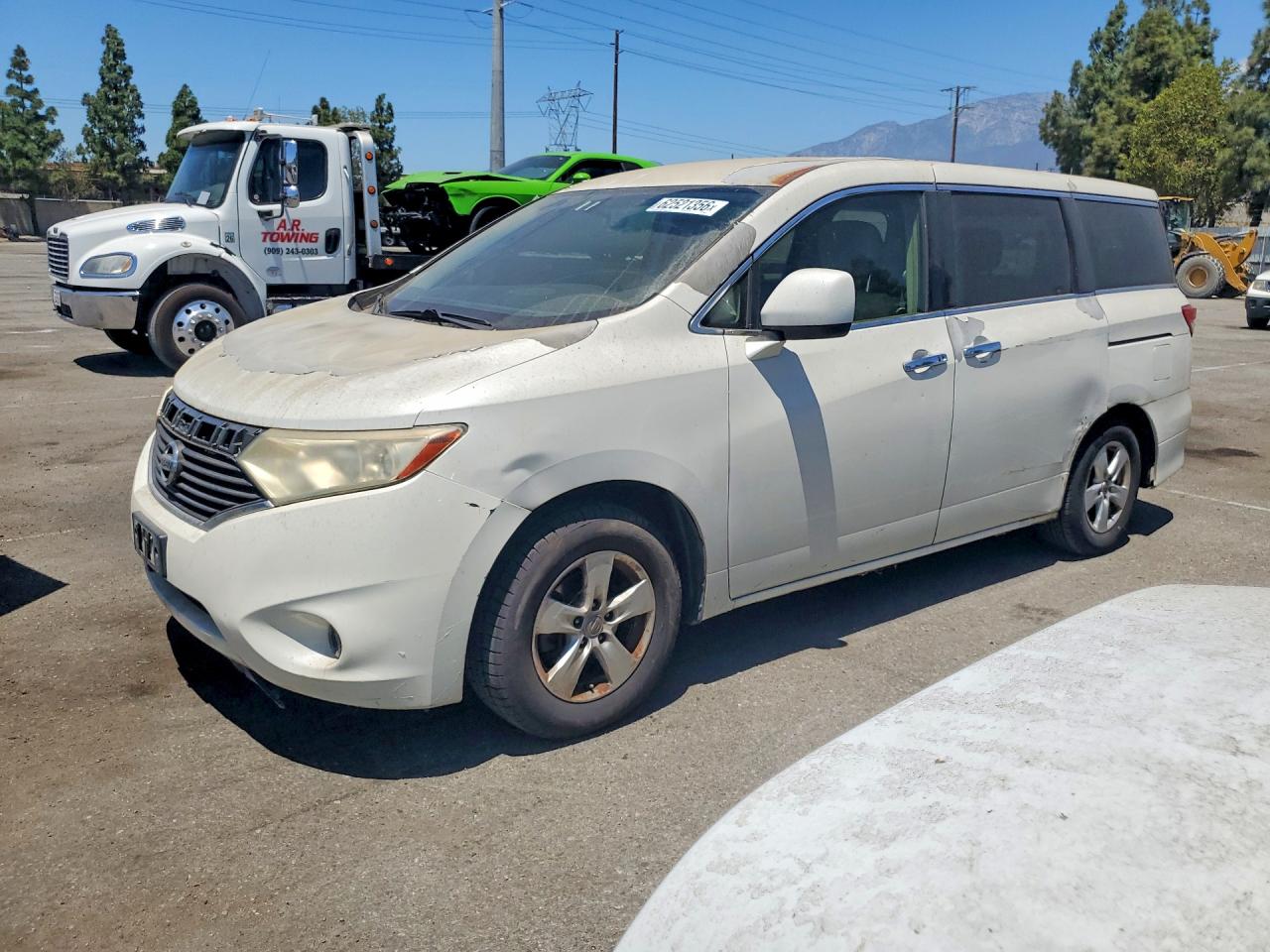 2012 Nissan Quest 3.5 S White vin: JN8AE2KP1C9049174