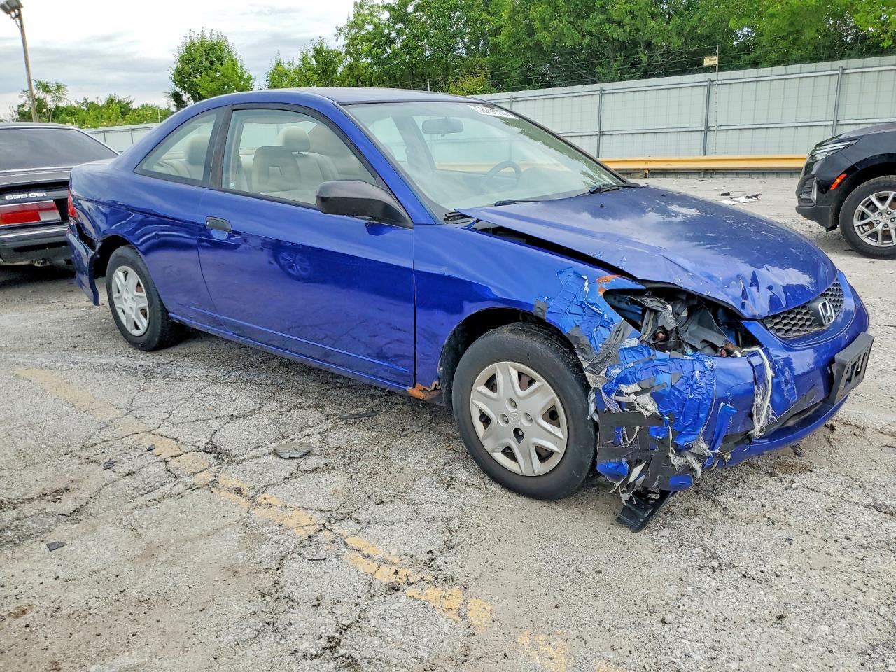 2005 Honda Civic Dx Vp Blue vin: 1HGEM22185L065875