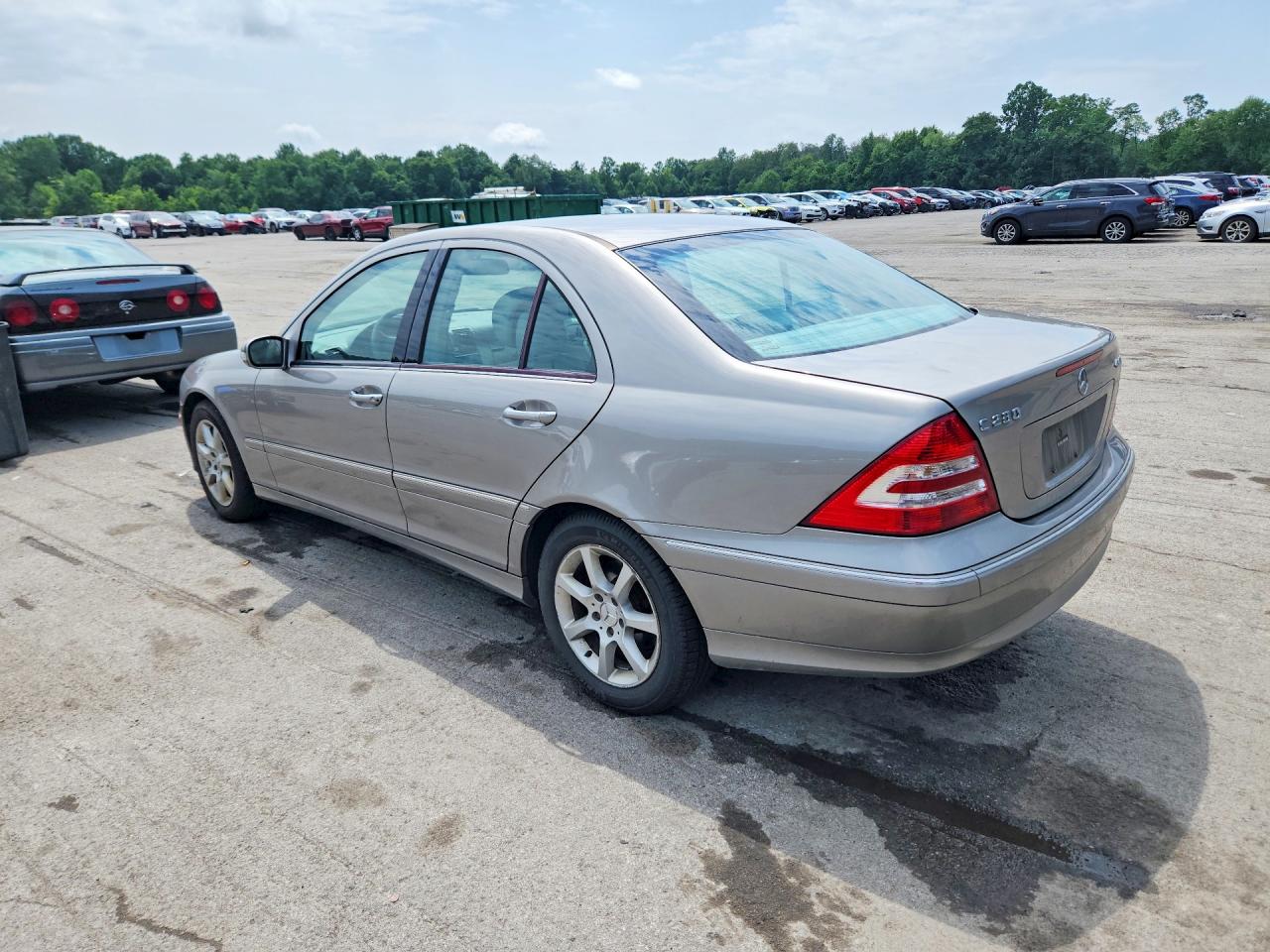 2007 Mercedes-benz C 280 4matic Silver vin: WDBRF92H17F928564