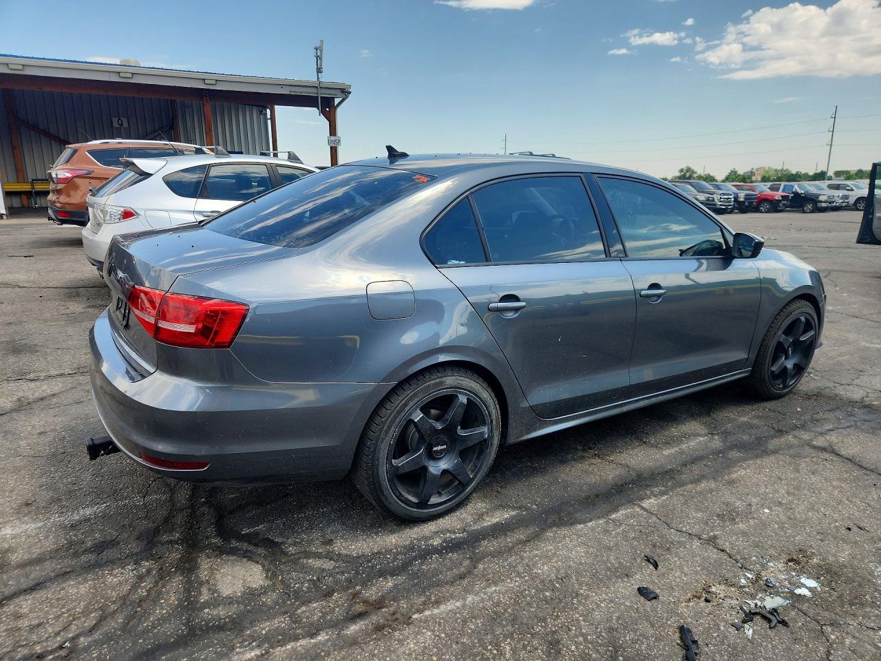 2015 Volkswagen Jetta Base Серый vin: 3VW1K7AJ6FM348094