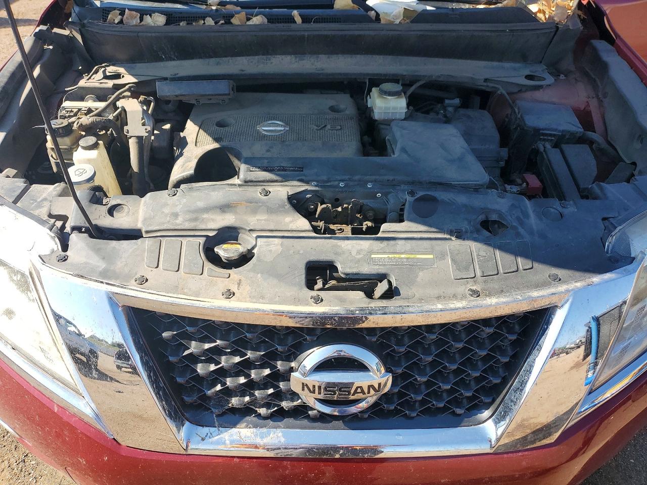 2014 Nissan Pathfinder S Red vin: 5N1AR2MM8EC617649