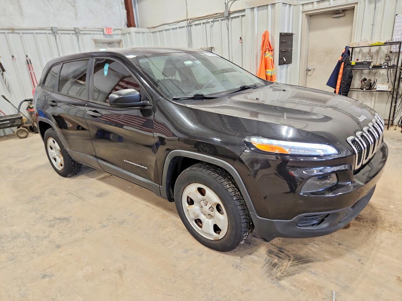 2014 Jeep Cherokee Sport Black vin: 1C4PJMAB9EW125179