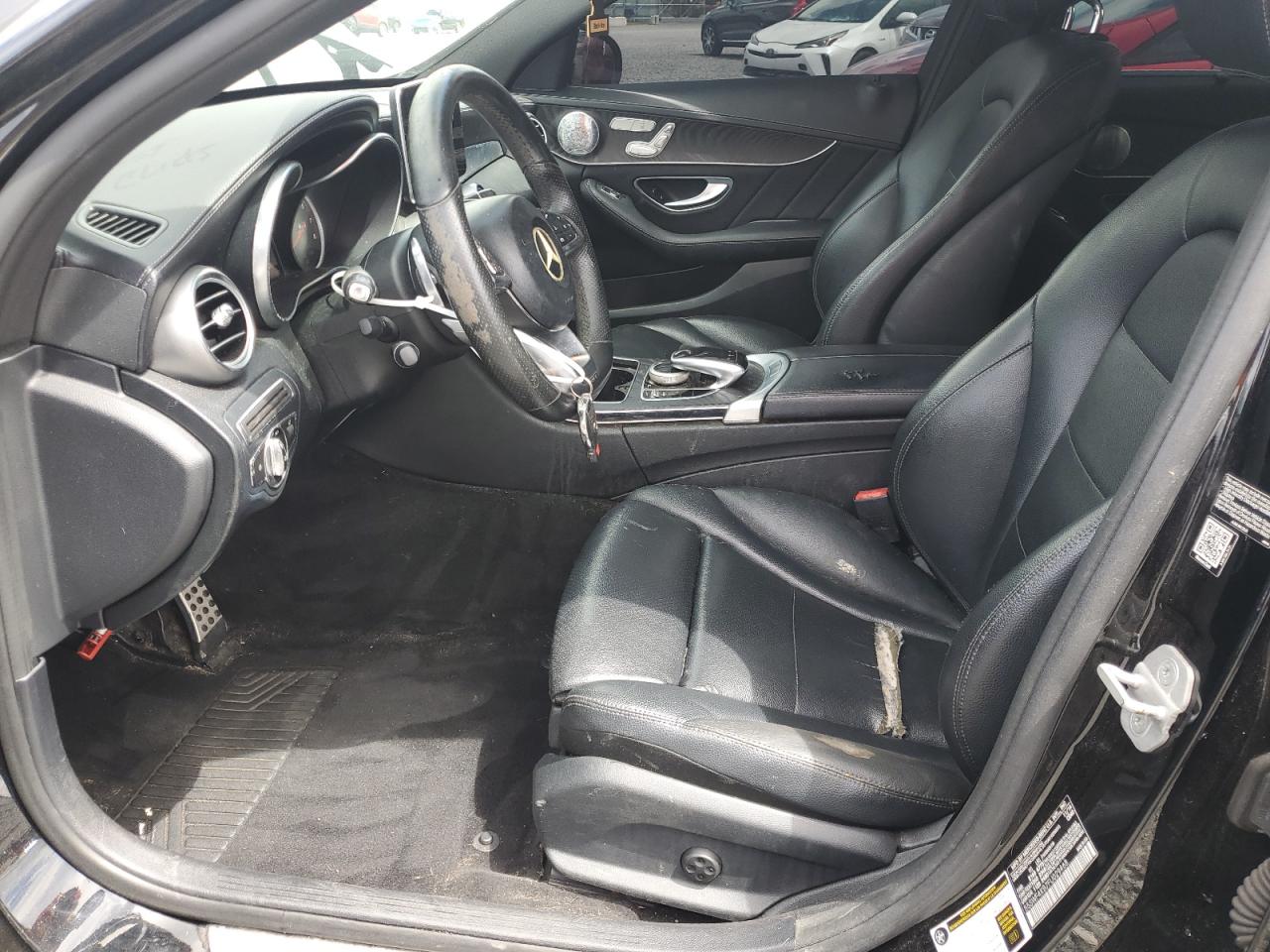 2015 Mercedes-benz C 300 4matic Black vin: 55SWF4KB7FU029468