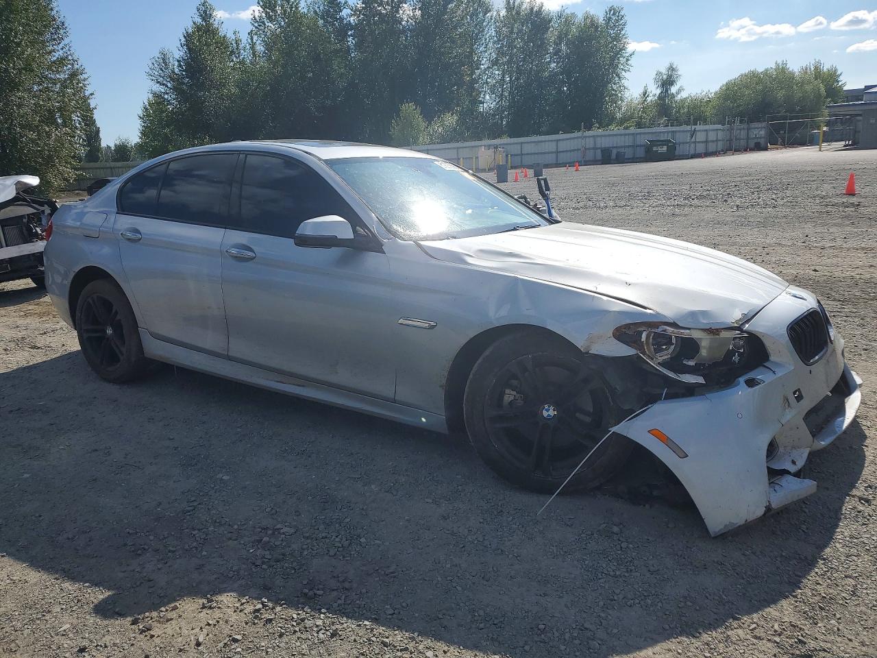 2014 Bmw 528 I Silver vin: WBA5A5C53ED504384