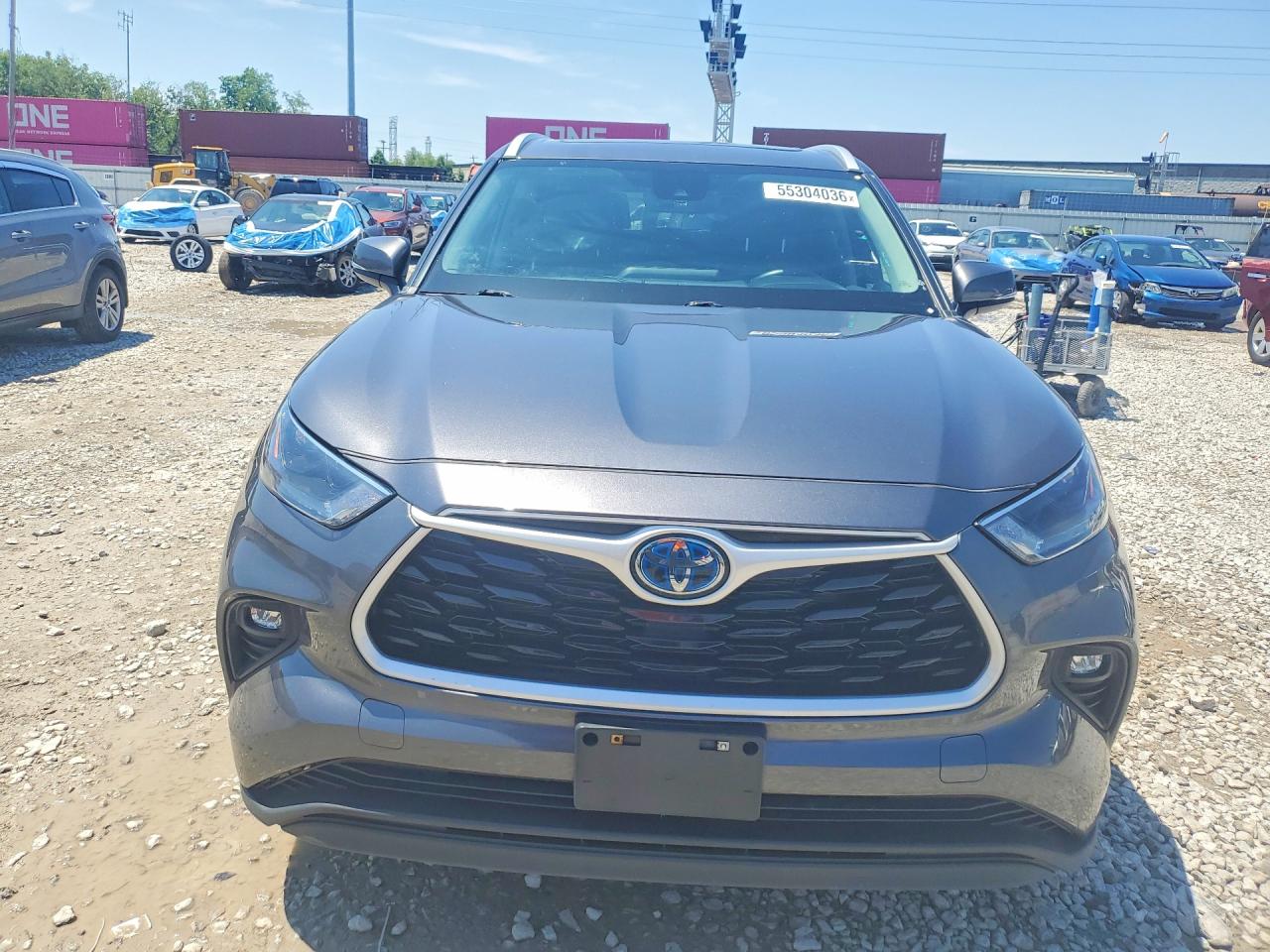 2024 Toyota Highlander Hybrid Xle Серый vin: 5TDKBRCH6RS141416
