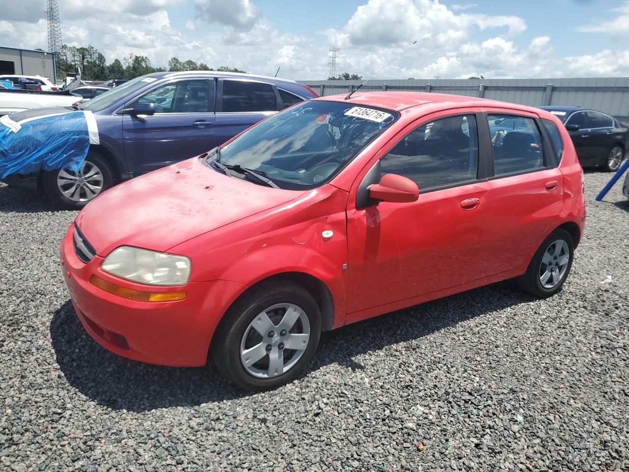 2008 Chevrolet Aveo Base Red vin: KL1TD666X8B255424
