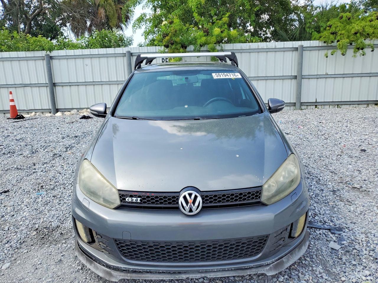 2012 Volkswagen Gti Gray vin: WVWHV7AJ8CW259647