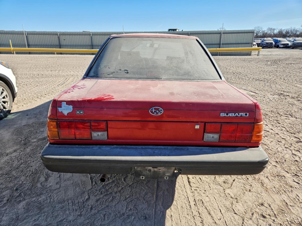 1991 Subaru Loyale Red vin: JF1AC4228MC206100