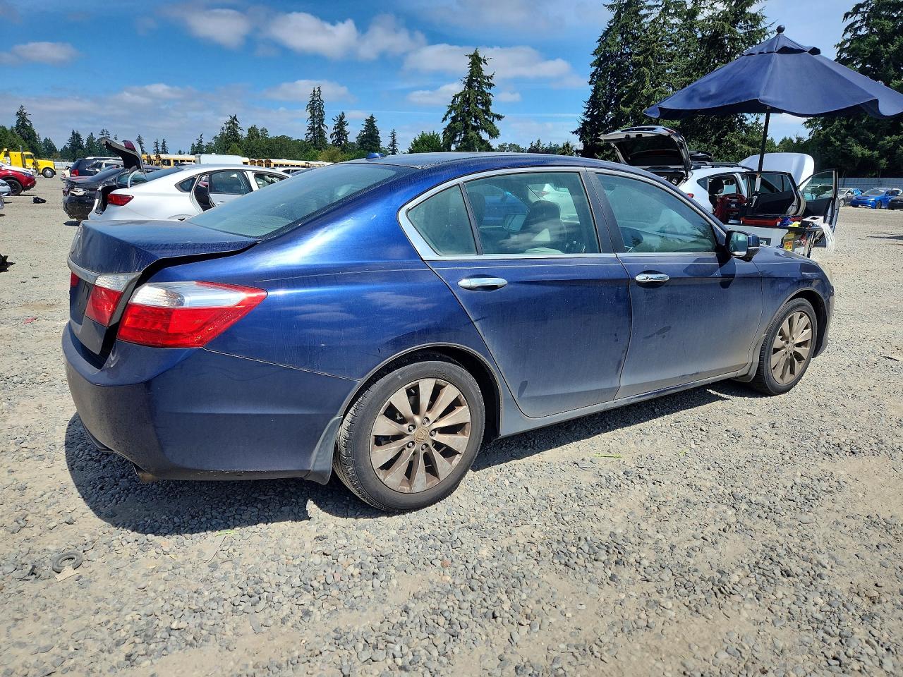 2013 Honda Accord Exl Blue vin: 1HGCR2F89DA156440