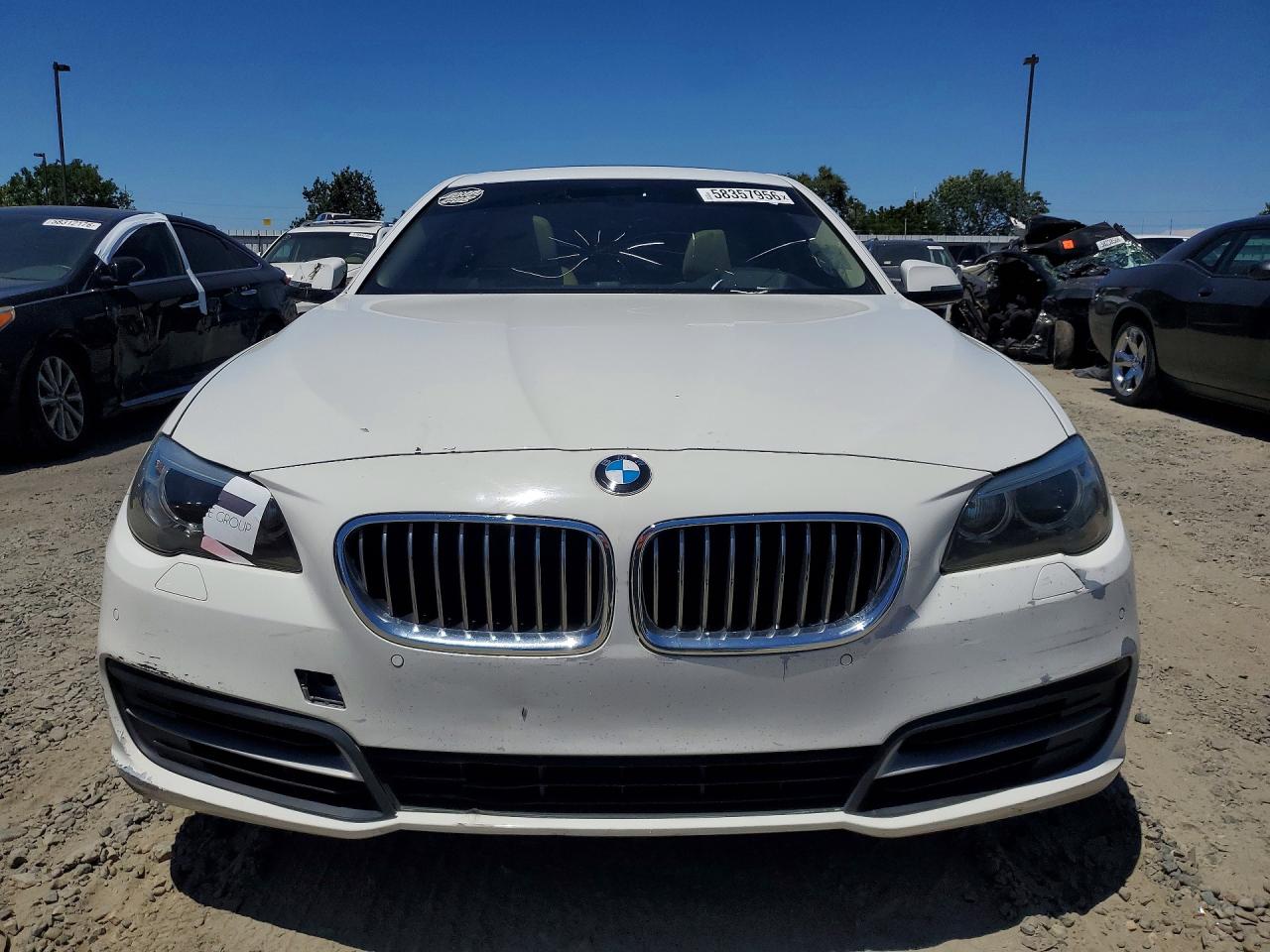 2014 Bmw 535 I White vin: WBA5B1C55ED475010