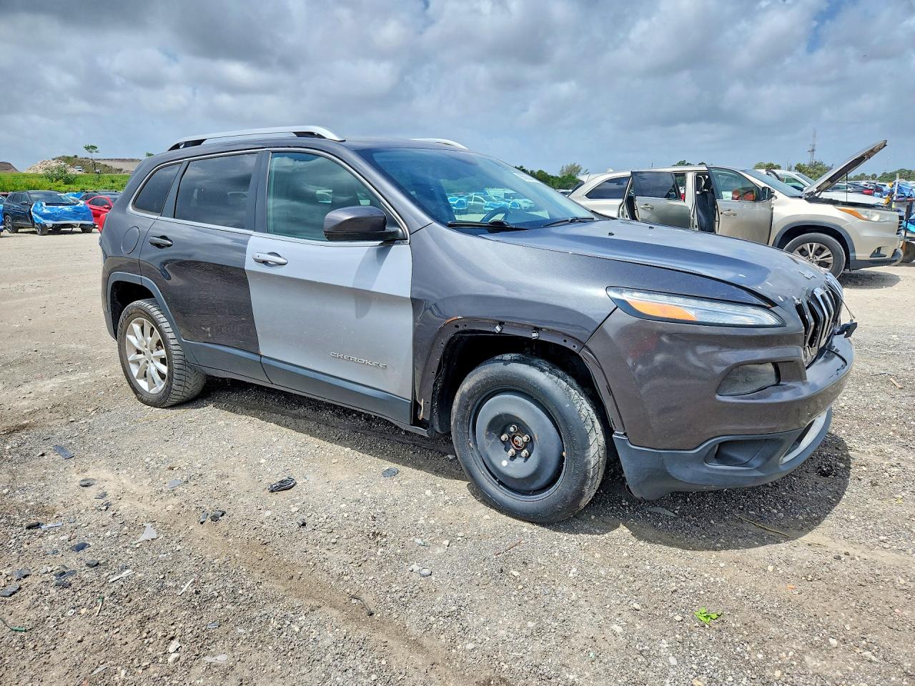 2015 Jeep Cherokee Limited Gray vin: 1C4PJMDB7FW503626