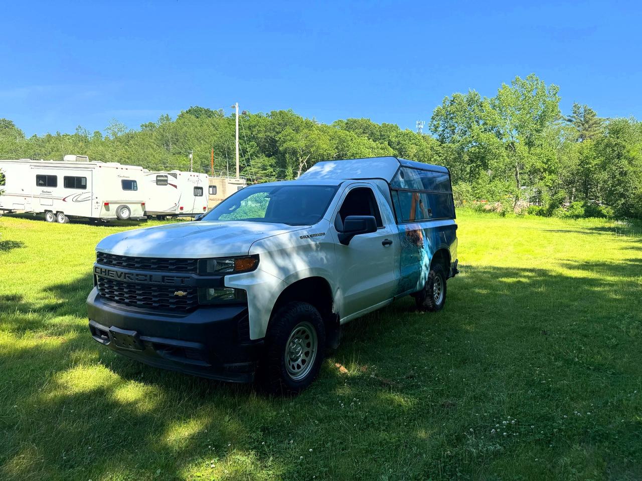 2020 Chevrolet Silverado K1500 White vin: 3GCNYAEF5LG194297
