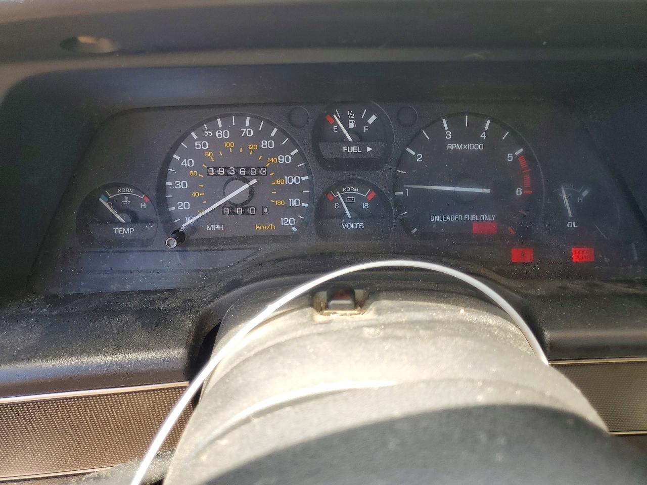 1991 Ford Thunderbird Серый vin: 1FAPP60T3MH177274