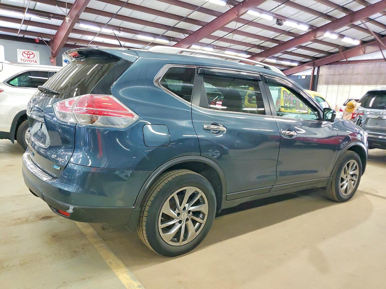 2014 Nissan Rogue Sl Blue vin: 5N1AT2MV4EC864760