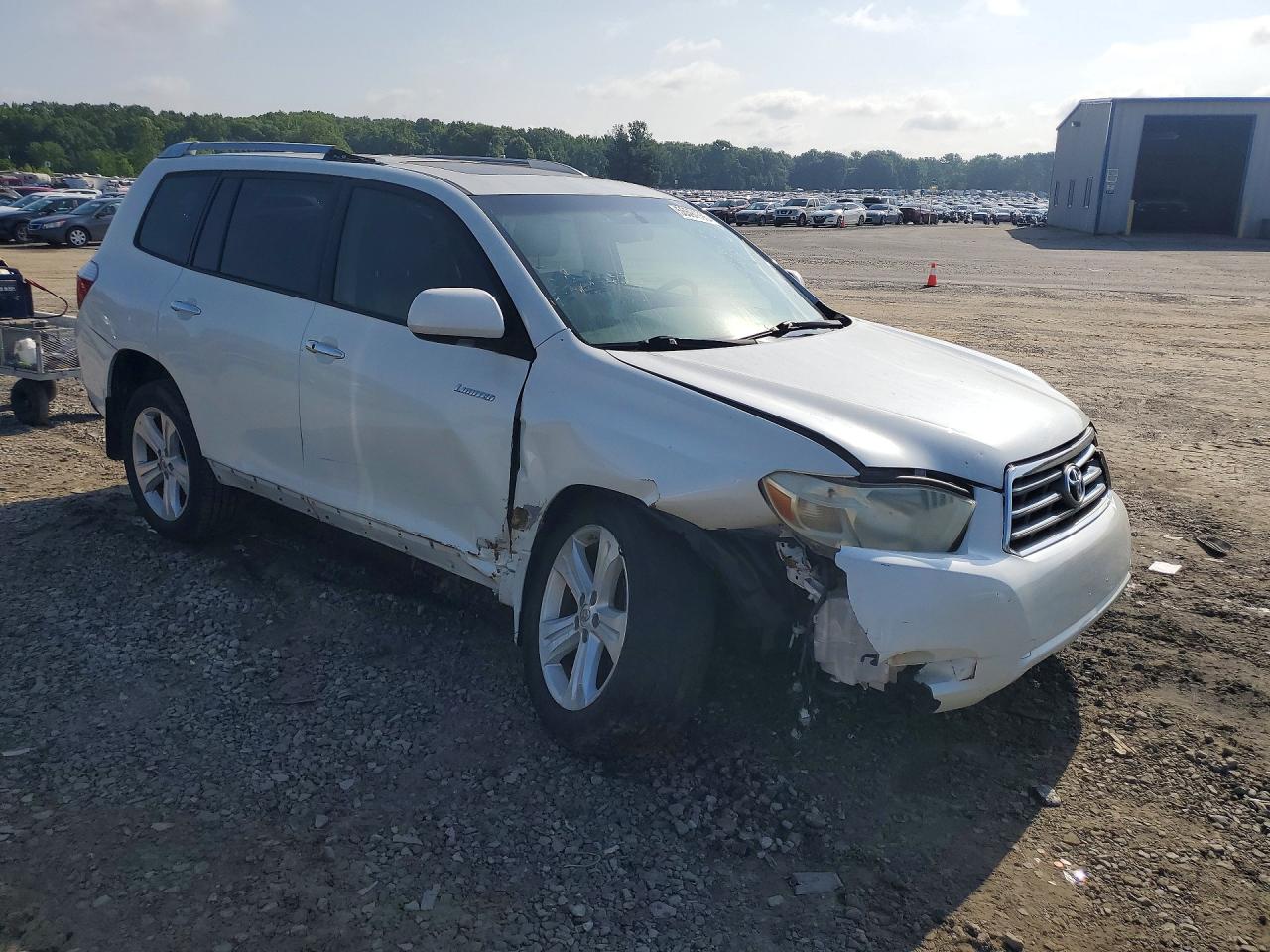 2009 Toyota Highlander Limited White vin: JTEDS42A792092827