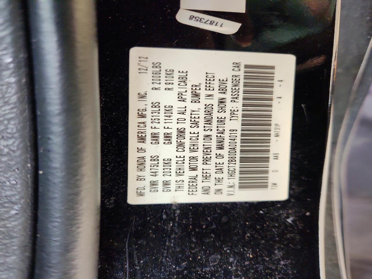 2013 Honda Accord Exl Black vin: 1HGCT2B80DA004019