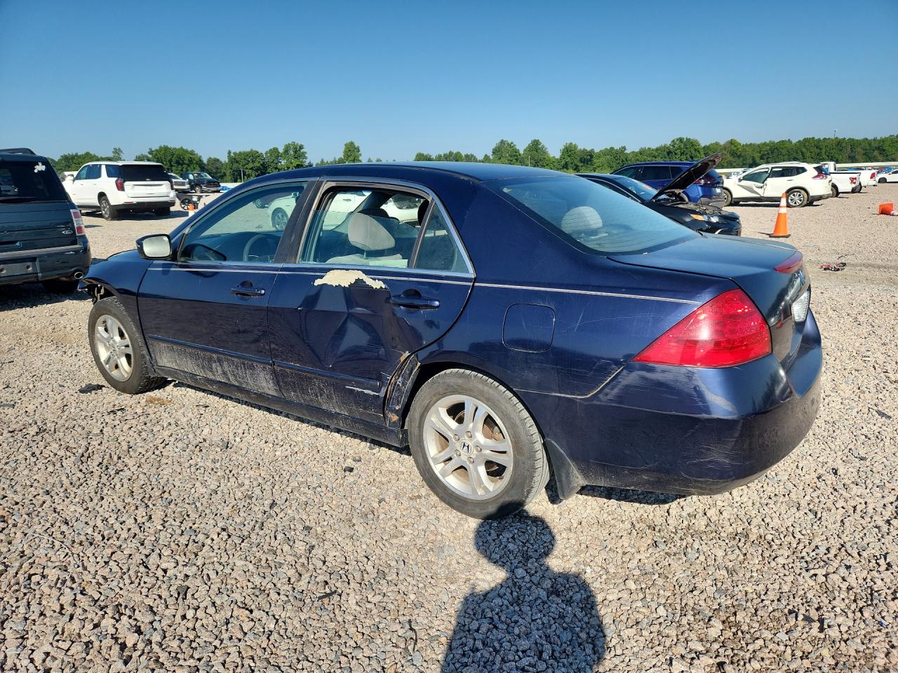 2007 Honda Accord Ex Blue vin: 1HGCM56757A017854