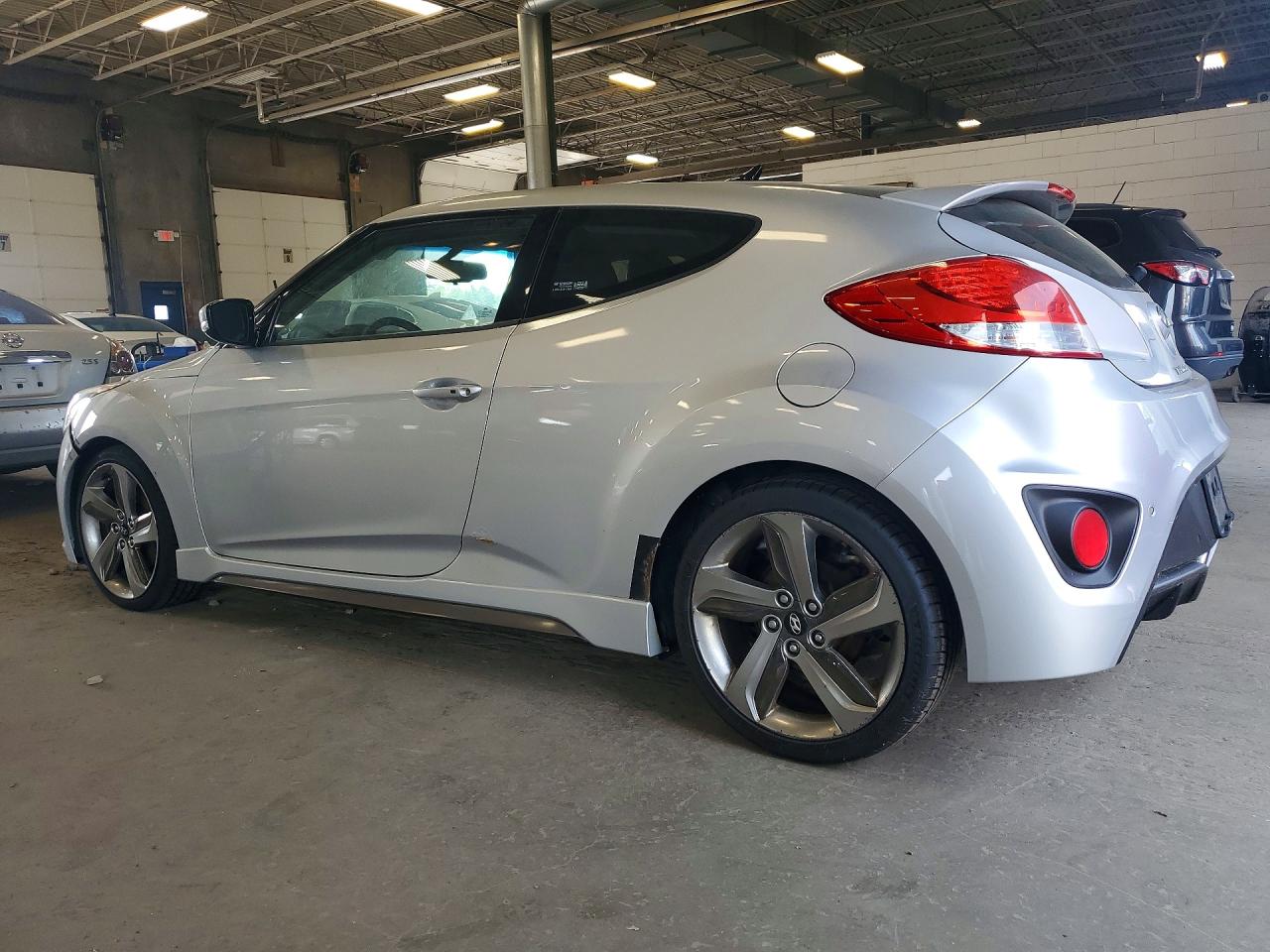 2013 Hyundai Veloster Turbo Silver vin: KMHTC6AEXDU083206