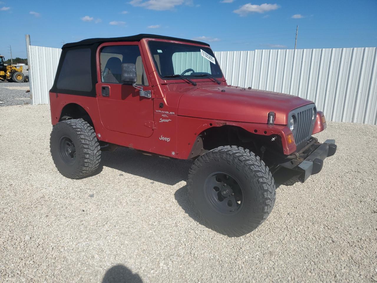 1999 Jeep Wrangler / Tj Sport Красный vin: 1J4FY19S3XP479572