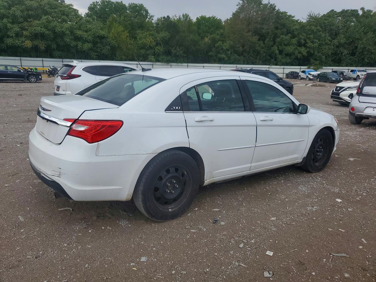 2012 Chrysler 200 Lx White vin: 1C3CCBAB4CN157963