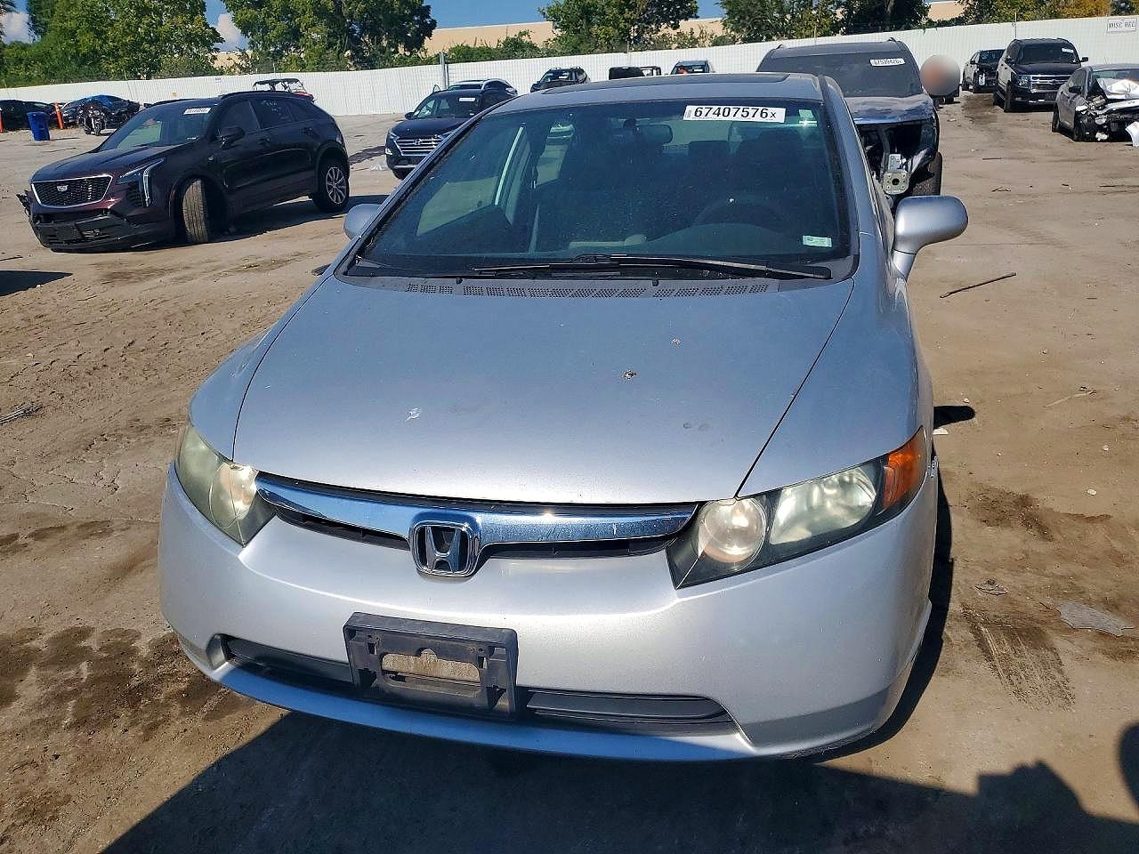2007 Honda Civic Ex Серебряный vin: 1HGFA16867L051054