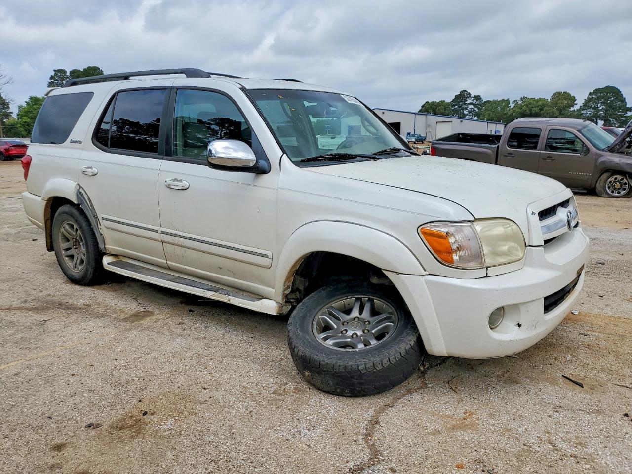 2007 Toyota Sequoia Limited White vin: 5TDZT38A67S292192