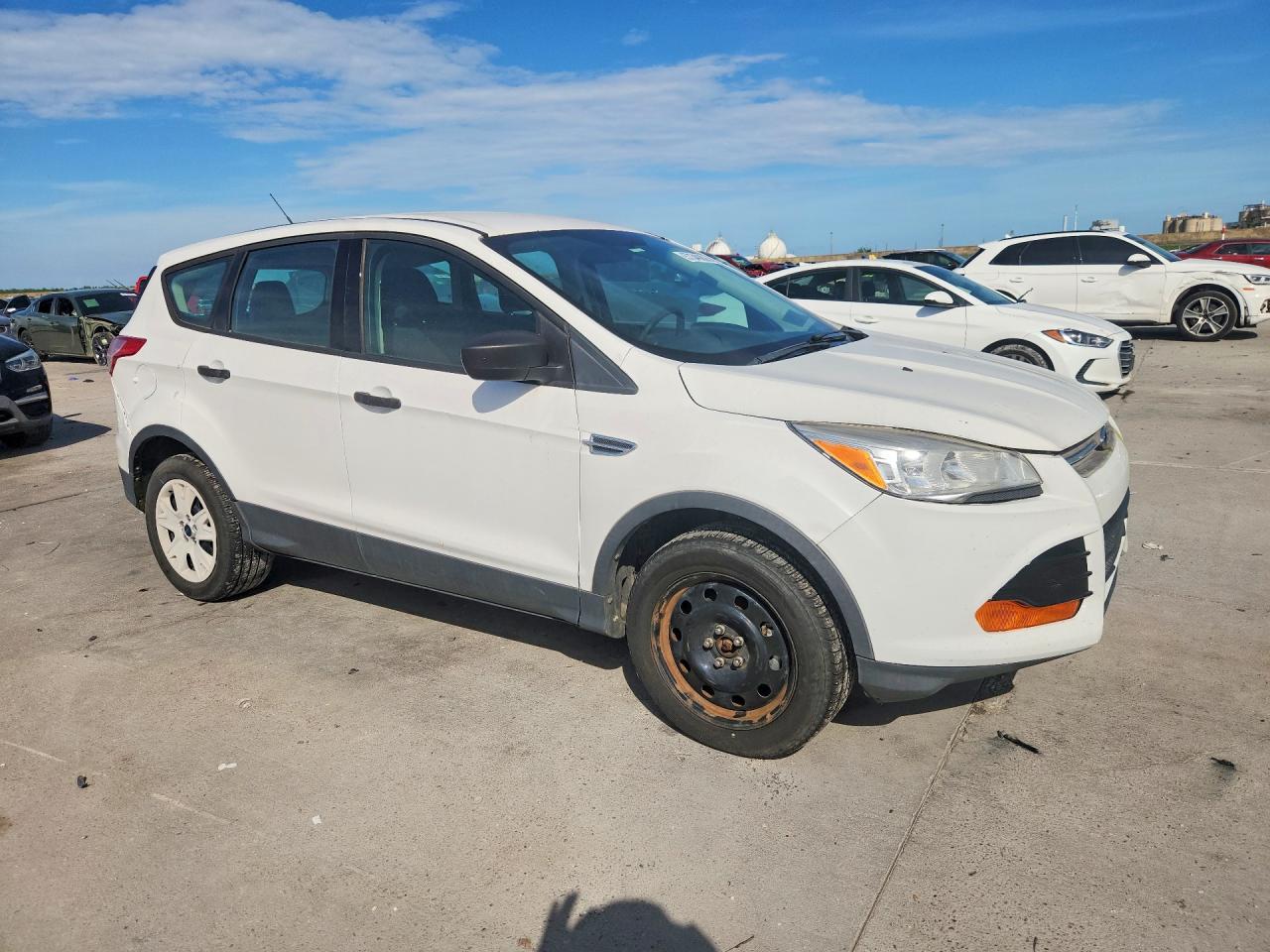 2014 Ford Escape S White vin: 1FMCU0F73EUB93018