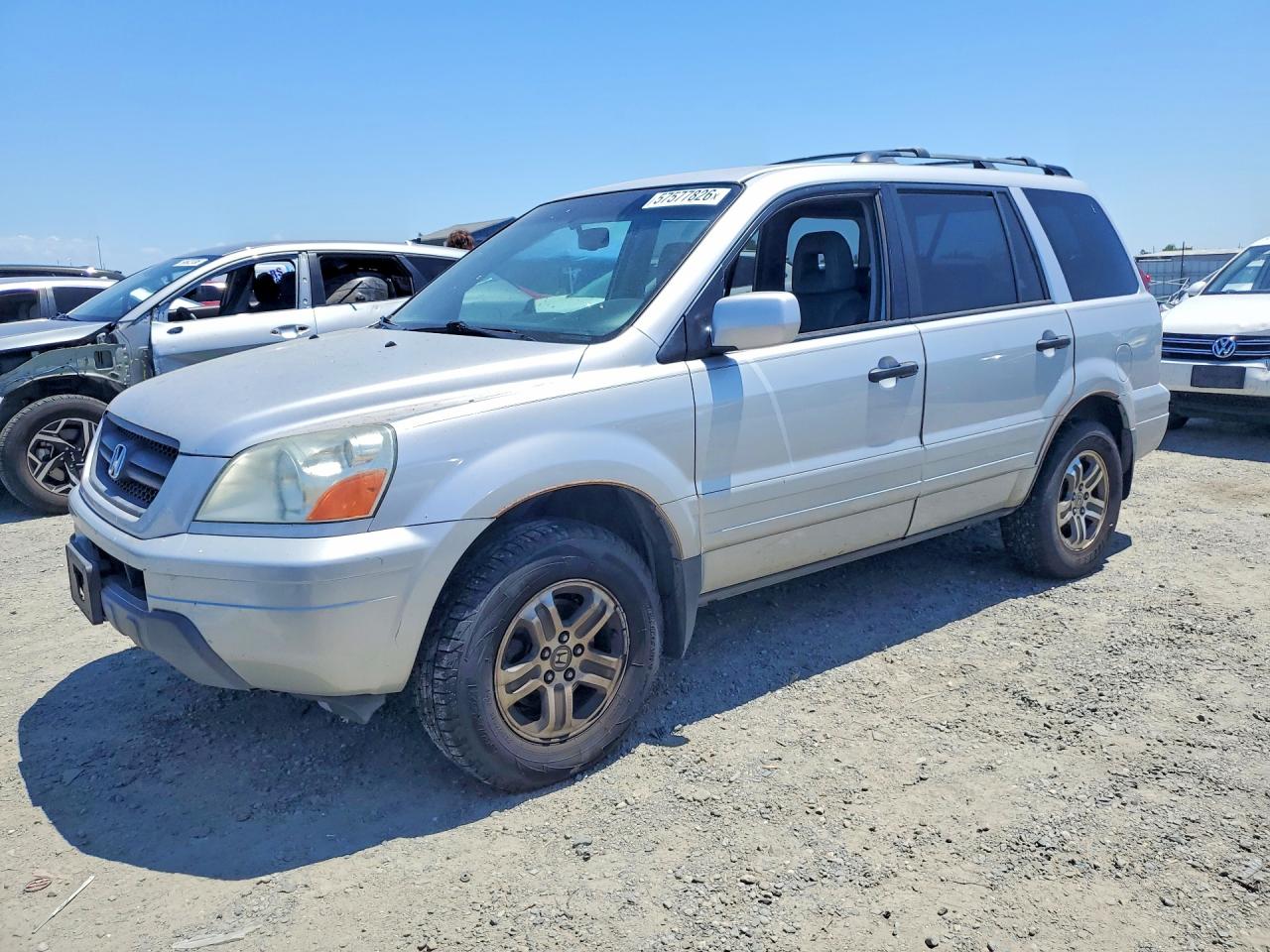 2004 Honda Pilot Exl Серебряный vin: 2HKYF18654H583268