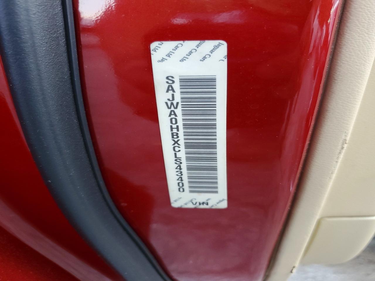2012 Jaguar Xf Portfolio Red vin: SAJWA0HBXCLS43400