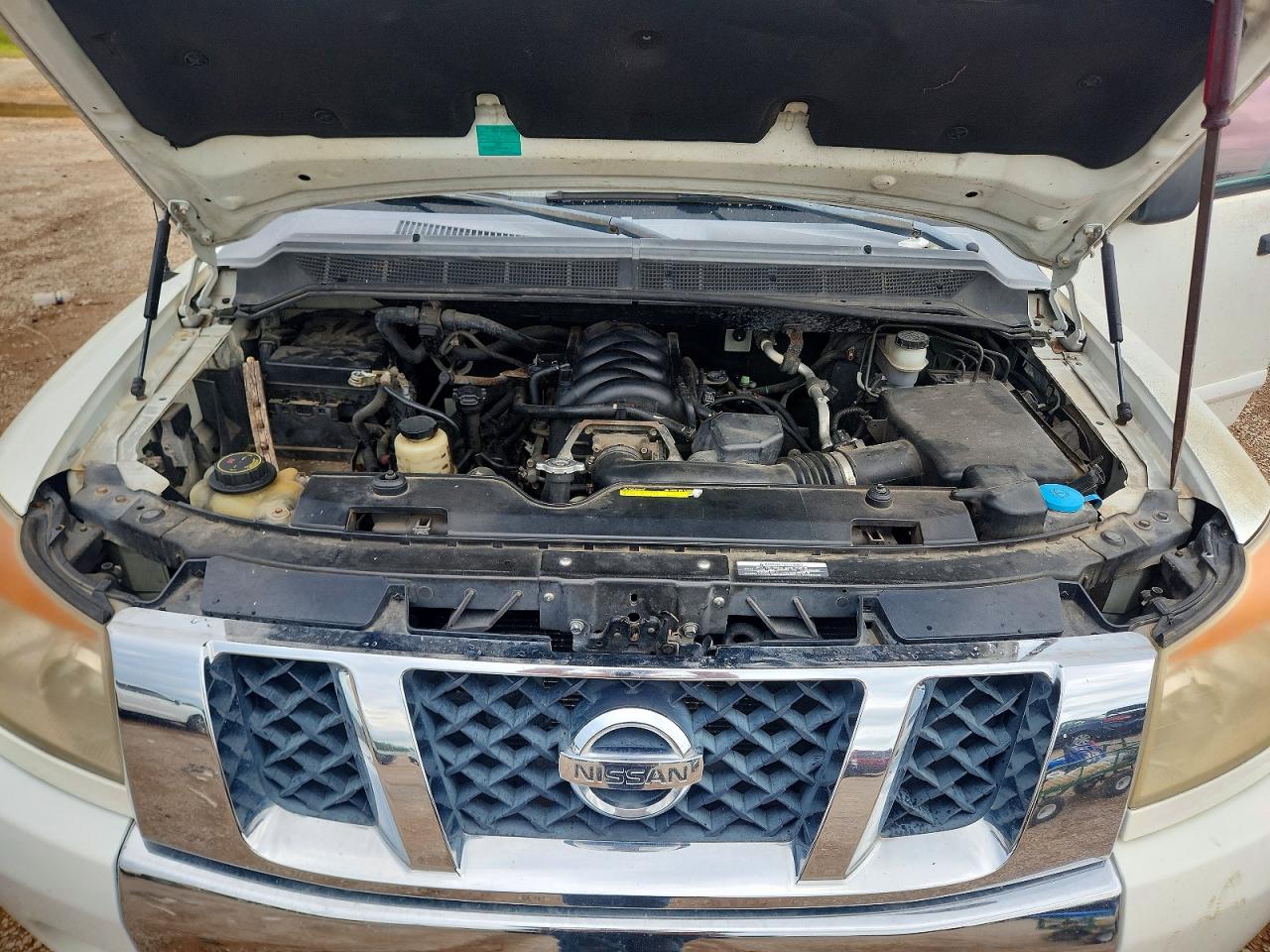 2009 Nissan Titan Xe Ffv White vin: 1N6BA07D69N316529