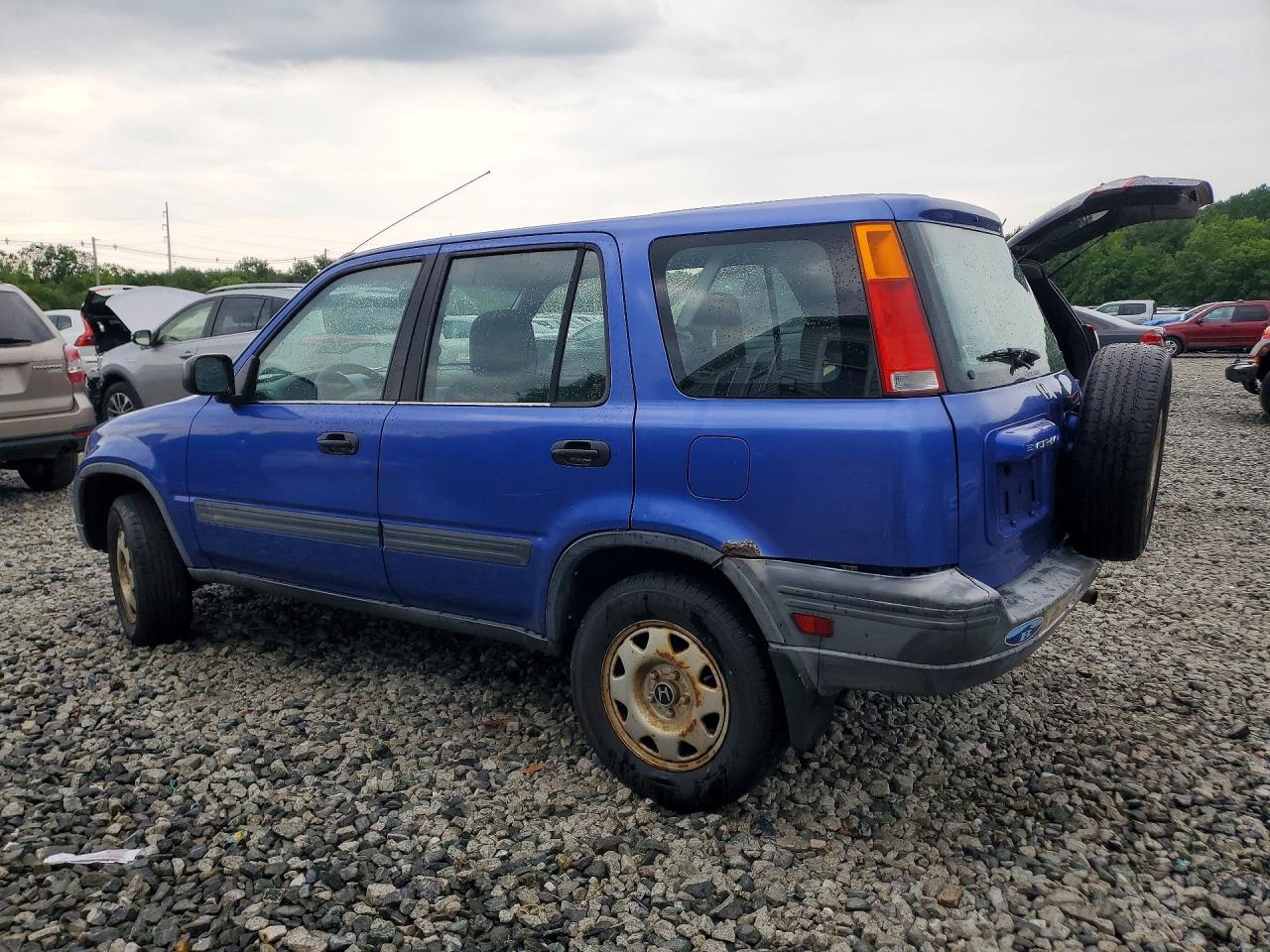 2001 Honda Cr-v Lx Blue vin: JHLRD18471C031399