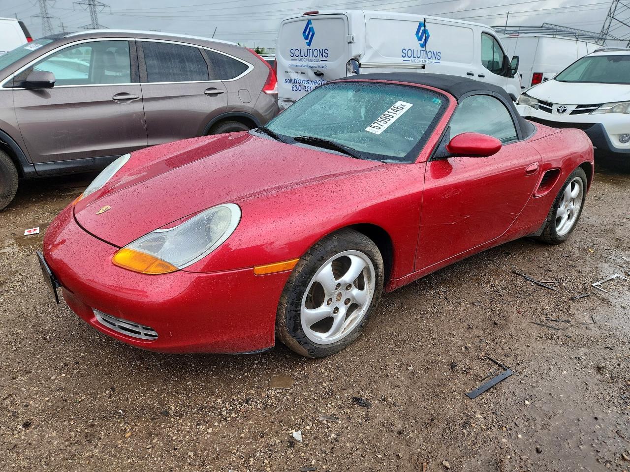 2001 Porsche Boxster Red vin: WP0CA29871U621728