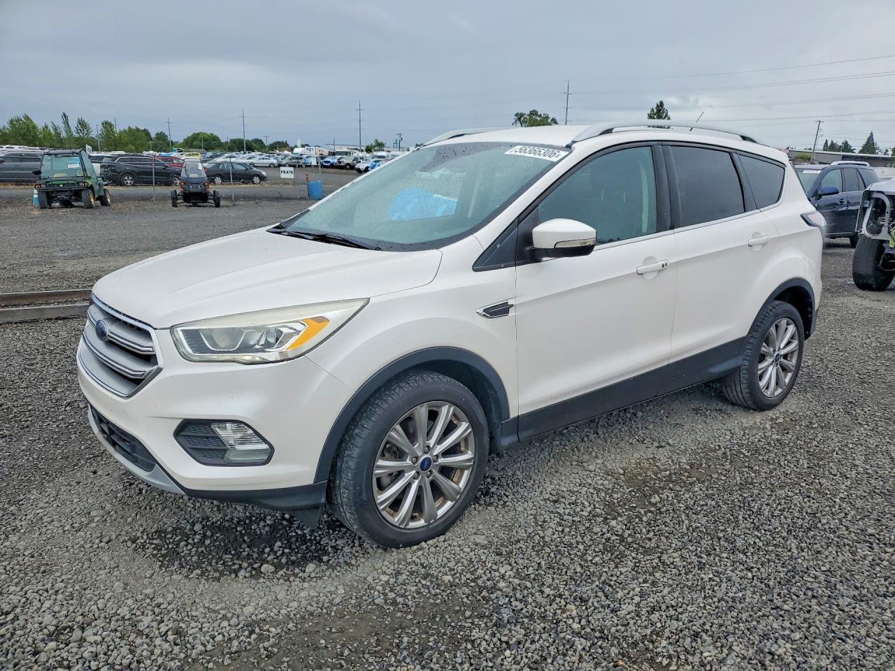 2017 Ford Escape Titanium White vin: 1FMCU9J90HUB61922