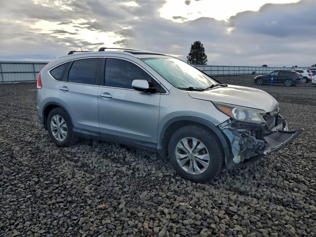 2012 Honda Cr-v Exl Silver vin: JHLRM4H74CC007673