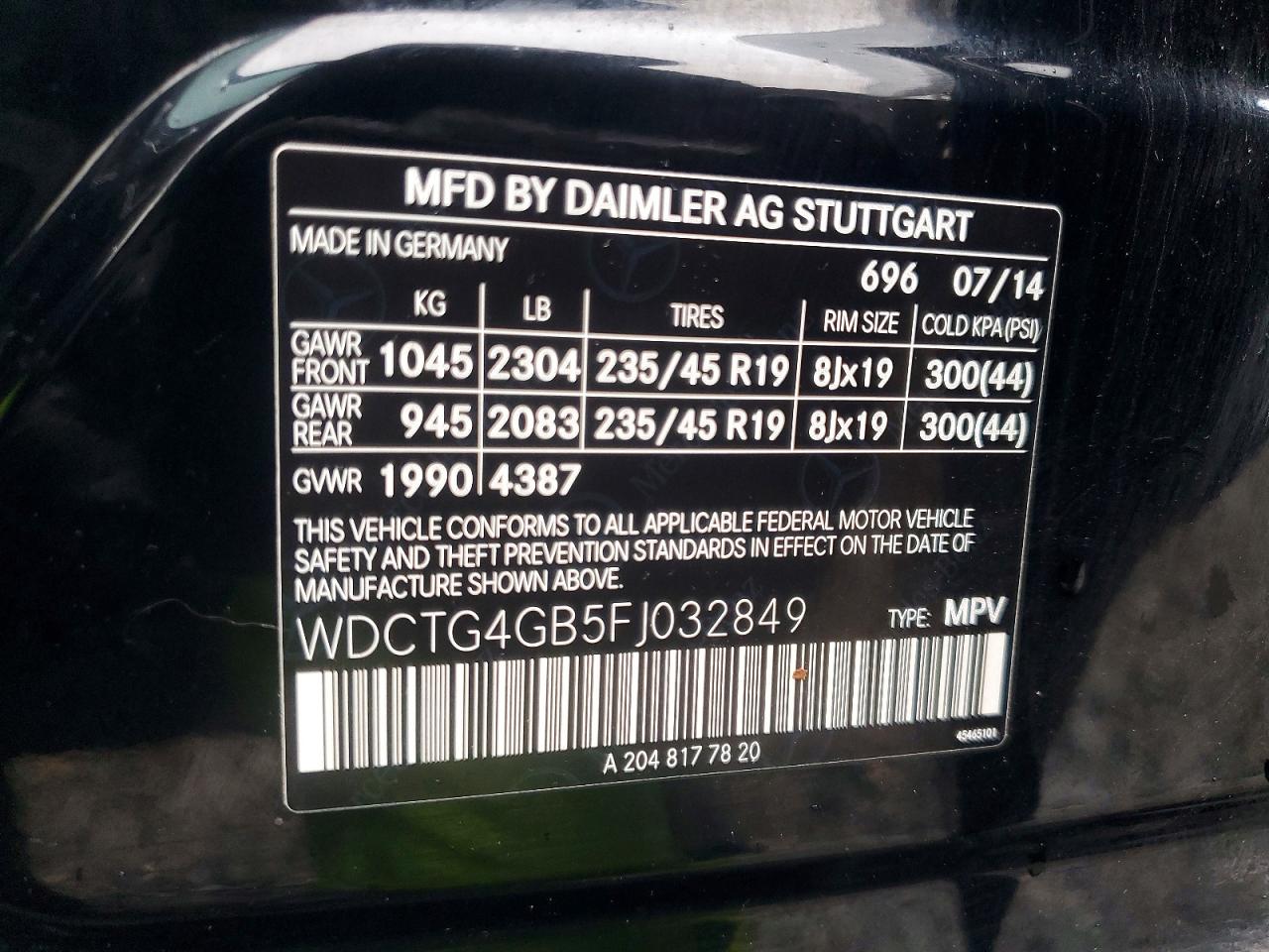 2015 Mercedes-benz Gla 250 4matic Black vin: WDCTG4GB5FJ032849