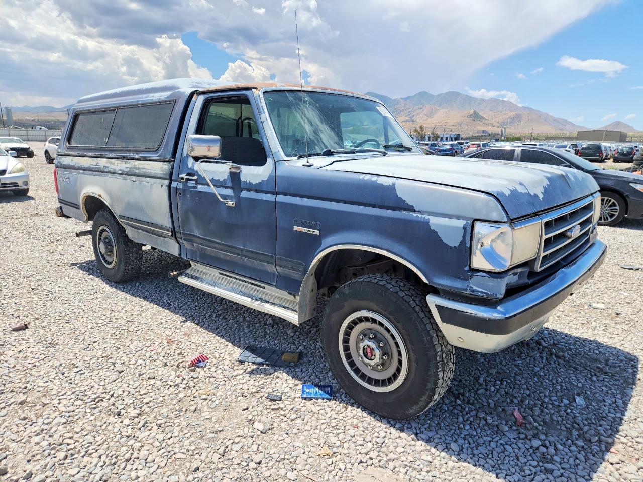 1991 Ford F250 Blue vin: 1FTEF26N2MPB24254