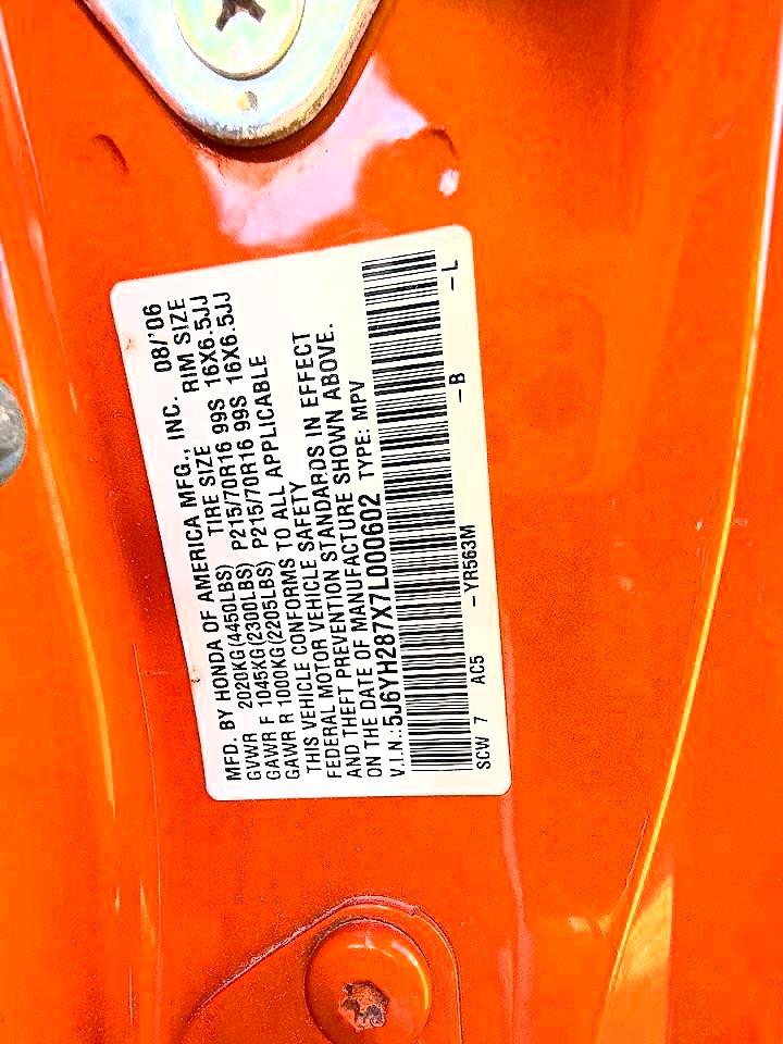 2007 Honda Element Ex Orange vin: 5J6YH287X7L000602