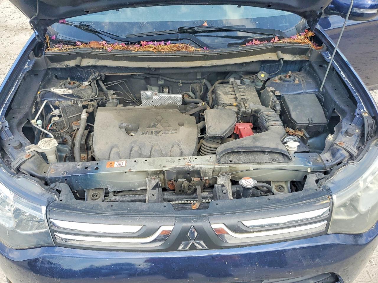 2014 Mitsubishi Outlander Se Синий vin: JA4AZ3A32EZ013785