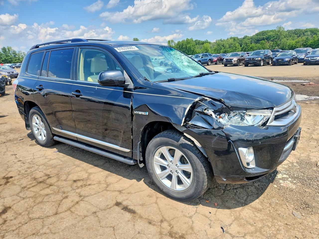 2012 Toyota Highlander Hybrid Black vin: JTEBC3EH1C2009911