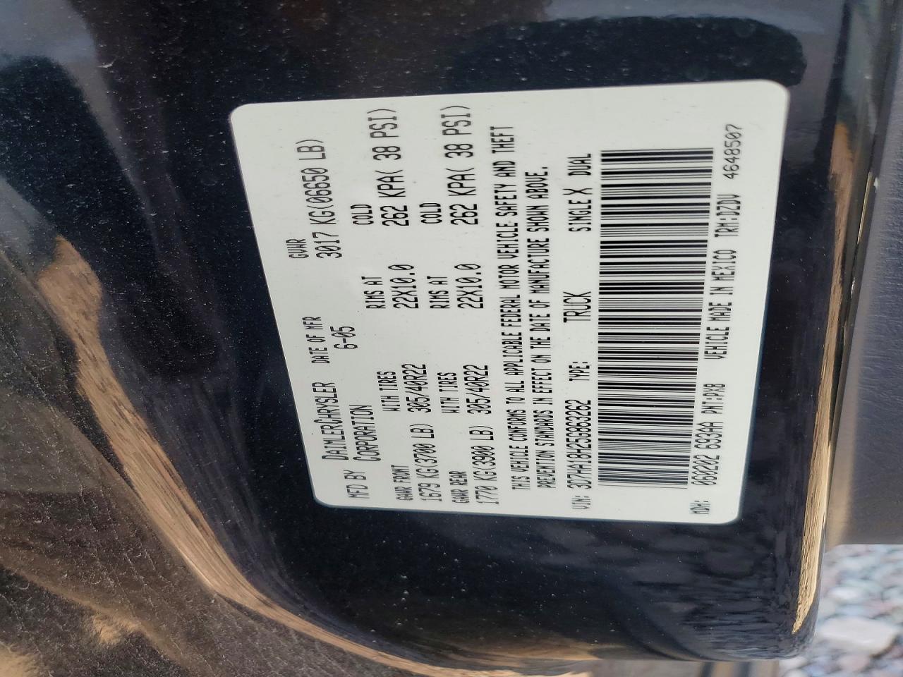 2005 Dodge Ram Srt10 Черный vin: 3D7HA18H25G863262